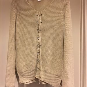 Comfy, tie-up sweater